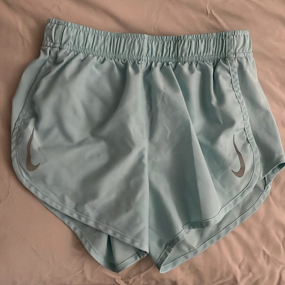 Aqua colored Nike running shorts - Picture 1 of 2